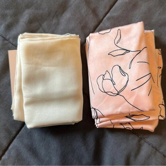 🌸 Lark & Ives Minimalist Hair 2 Scarf Bundle Set w/ Canvas Bag NWT - Picture 6 of 10